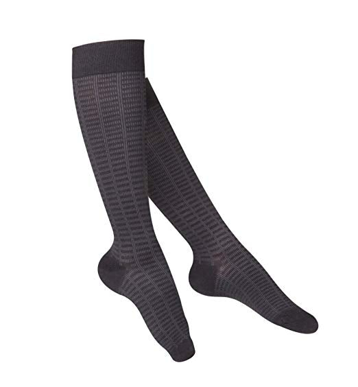 Pr/1 Truform Touch Ladies Knee High 20-30Mm Black Herringbone Medium