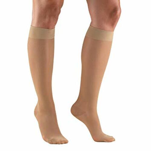 Pr/1 Truform Ladies Lites 8-15Mmhg Sheer Knee-High Closed-Toe Beige Xl (11 - 12 1/2 Ft) Compression Stocking Latex-Free