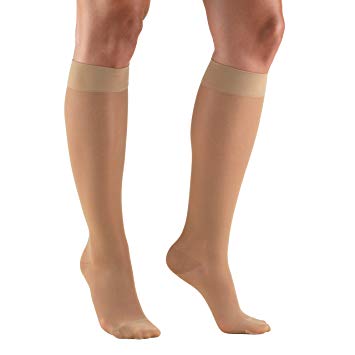Pr/1 Truform Ladie'S Lites Support Knee High Close Toe 15-20Mmhg Black X-Large
