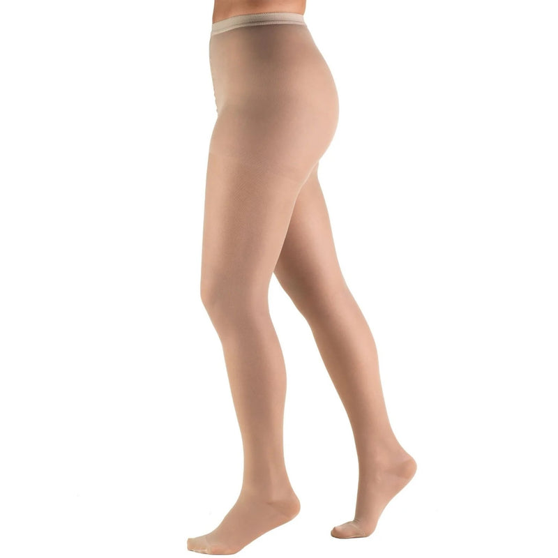 Pr/1 Truform Sheer Lites Pantyhose 15-20Mmhg, Closed Toe, Nude, Size Qp