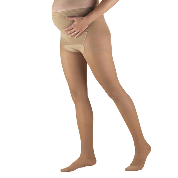 Pr/1 Truform Ladies' Sheer Lites 15-20Mmhg Maternity Figure Pantyhose Beige (5' 1" - 5' 11") H (120 - 170) Lbs