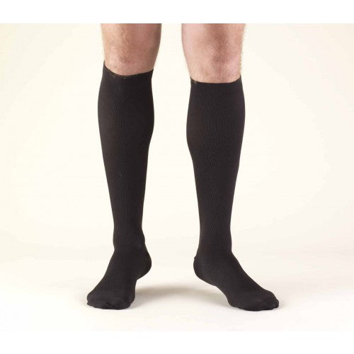 Pr/1 Truform Men'S 20-30Mmhg Knee-High Dress-Style Compression Sock Large (15 1/2" - 18") Navy Latex-Free