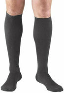 Pr/1 Men'S Knee High Compression Stockings, 30-40 Mmhg, Silicone Stay-Up Top, Black, Large