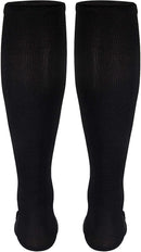 Pr/1 Men'S Dress 30-40 Mmhg Knee High Compression Socks Black X-Large (17 1/2 - 20") Shoe Size 12+