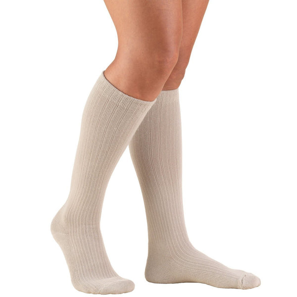 Pr/1 Truform Ladies' Casual 15-20Mmhg Knee-High Tan Md (11 3/4 - 16 1/2") Compression Sock Latex-Free