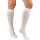 Pr/1 Ladies Compression Socks 15-20 Mmhg Cable White, Small