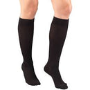 Pr/1 Ladies Compression Socks 15-20 Mmhg Knee High Diamond Black Medium