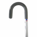 Ea/1 Ladies Adjustable Cane 33"-41" Tourist Handle, Silver Frost