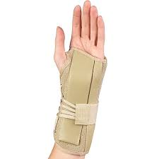 Ea/1 Otc Wrist Splint Cock-Up Maximum Support With Suede Finish Left Large (5.5-6.5") Latex-Free