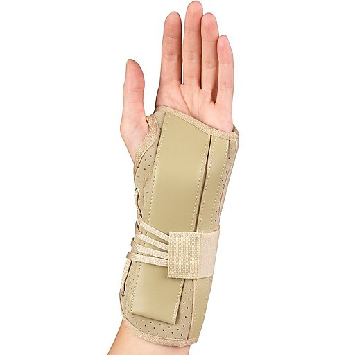 Ea/1 Otc Wrist Splint Cock-Up Maximum Support With Suede Finish Left Medium (5.5-6.5") Latex-Free