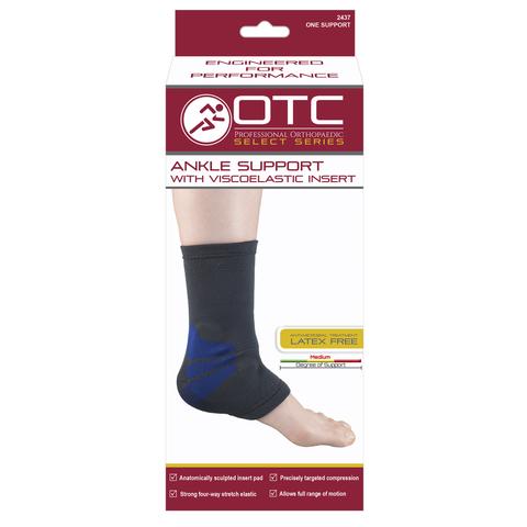 Ea/1 Otc Ankle Support W/ Compression Gel Insert Md (10 1/4 - 12 1/4") 4-Way Stretch Elastic