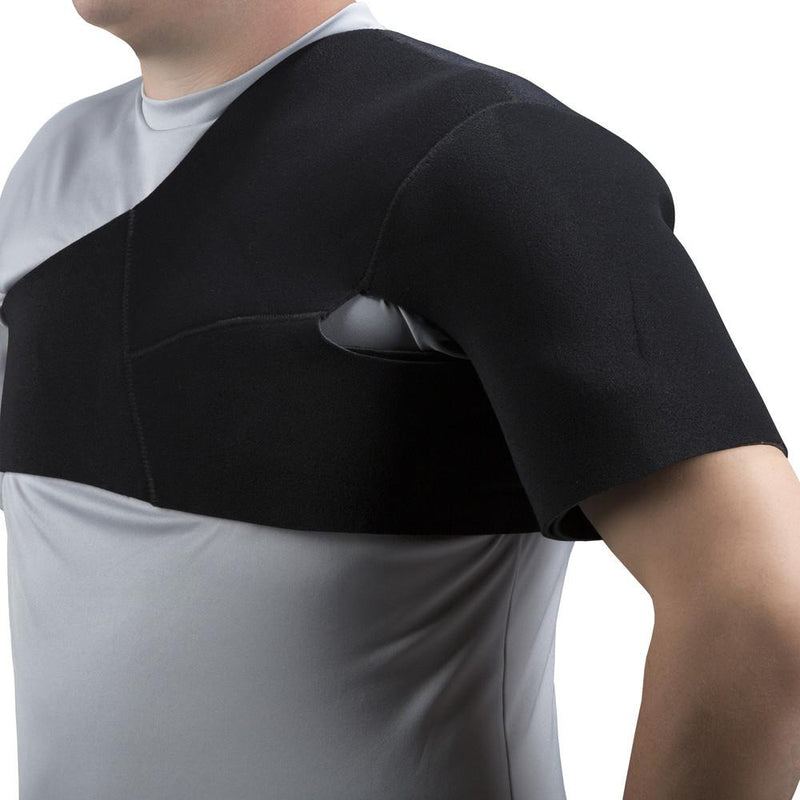 Ea/1 Otc Neoprene Medium Shoulder Support S (Up To 40") Black Adjustable 4-Way Stretch