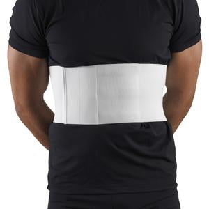 Ea/1 Otc Minimum Elastic Men'S 6" Rib Belt 2X-Large (45-48") Wrap-Around Hook & Loop Closure White Latex-Free