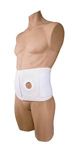 Ea/1 Binder 6" Ostomy W/ Pad, 2" Hole White 2 X-Large