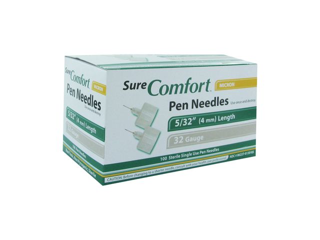 Sure Comfort Pen Needles, 32G, 5/32IN (4MM) Mini