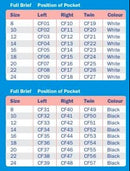 Women's Cotton High Waist Underwear W/pouch Size 20 Black