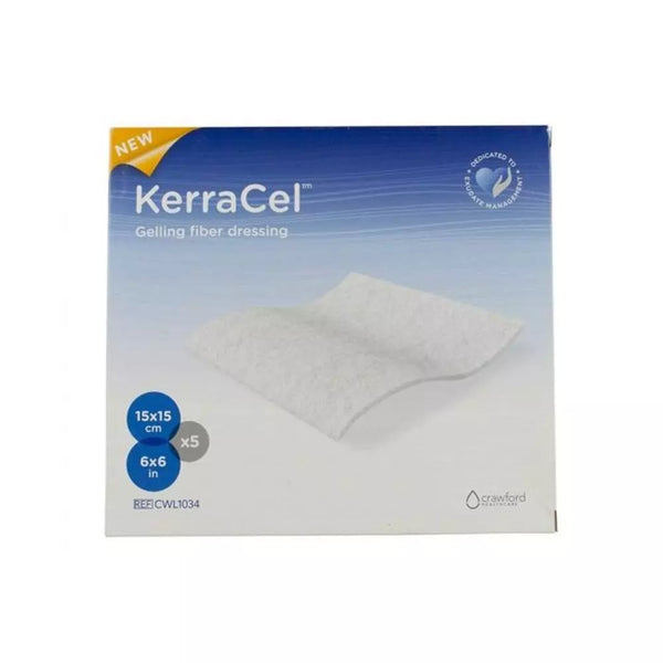 Bx/5 Kerracel Gelling Fibre Dressing 15Cm X 15Cm