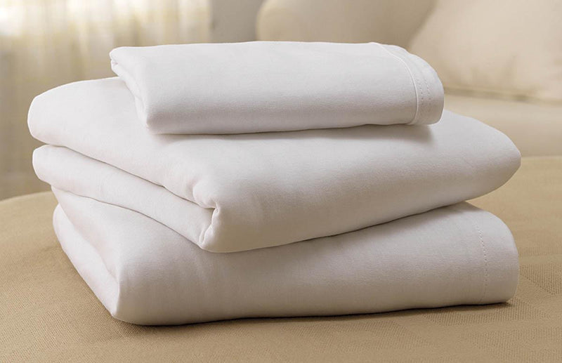 Sheet, Flat, Soft-Fit, 60" x 104", 55% Cotton/45% Polyester, White, 1.12 lbs /Each