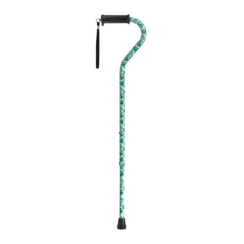 Ea/1 Adjustable Cane, Offset Handle, Metallic Green