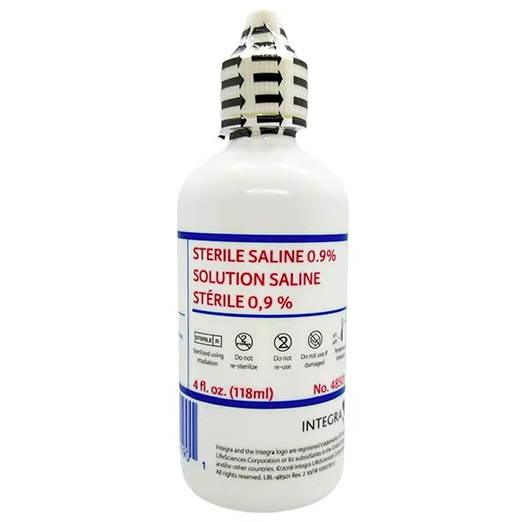 Sterile Saline Water 0.9%, 4oz- Single Use