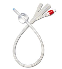 Medline SelectSilicone 3-Way 100% Silicone Foley Catheter, 30 cc (mL), 18 Fr