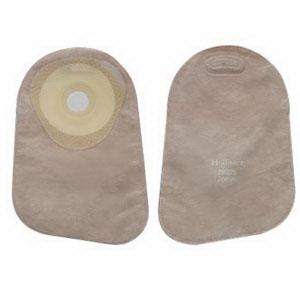 Premier One-piece Flat Skin Barrier 9" Closed Pouch Beige Softflex,with Filter Pre-cut