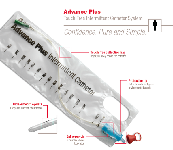 Advance Touch-free Catheter, 16fr, 16in