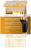 MKO Premier Wrist Brace with Thumb