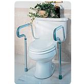 Medline Guardian Toilet Safety Frame, 250lb, Adjustable Handles, Rotating Back.