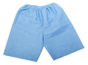 Exam Shorts Large Blue Multi-layer Elastic Waist
