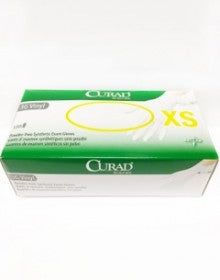 CURAD 3G Powder-Free Synthetic Vinyl Exam Glove, White, Extra Small