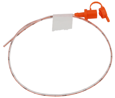 Pediatric Feeding Tube W/ Enteral Connector 8fr 42" Orange Radiopaque Pvc Sterile