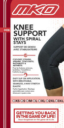 MKO Knee Support Spiral Stays Closed Patella