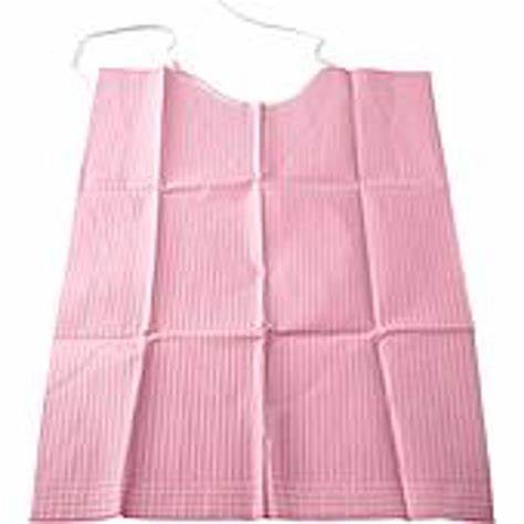 Cs/500 Dental Bibs 13" X 18" Dusty Rose 2-Ply Tissue W/ 1-Ply Poly