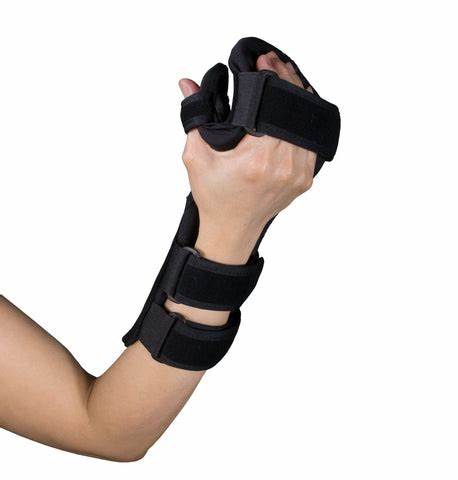 Ea/1 Otc Maximum Support Soft Resting Hand Splint Sm/Md (Up To 4") Left-Hand Padded Molded Plastic Removable & Washable Microbial Fabric Cover