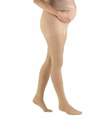 Ea/1 Ladies Maternity Trusheer 20-30Mmhg Pantyhose Md (30"-50") Beige