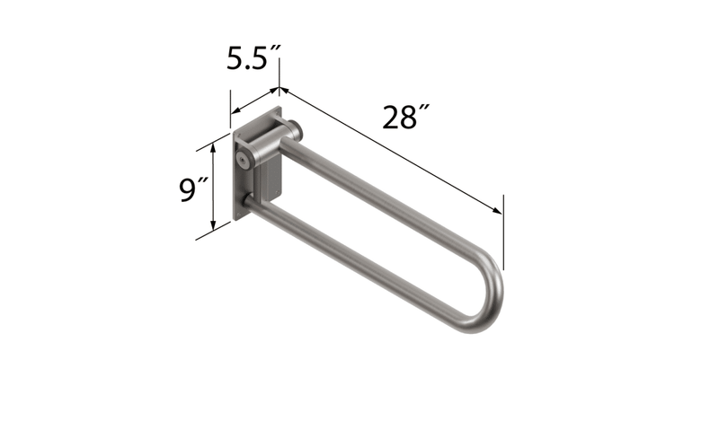 HealthCraft P.T. Safety Rail Right- Stainless