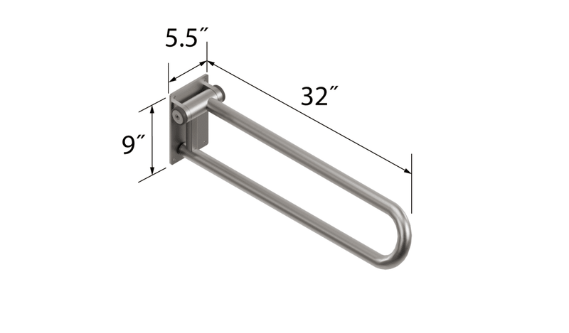 HealthCraft P.T. Safety Rail Right- Stainless