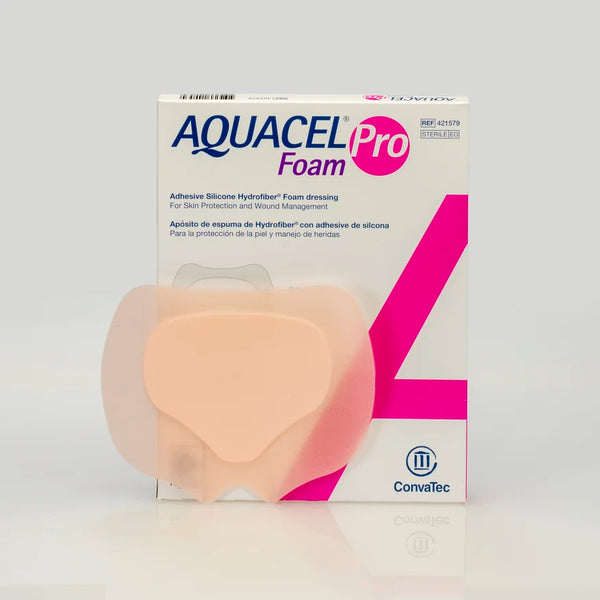 Aquacel Pro Adhesive Foam Dressing 15cm X 15cm Hydrofiber Silicone Waterproof Film Latex-free
