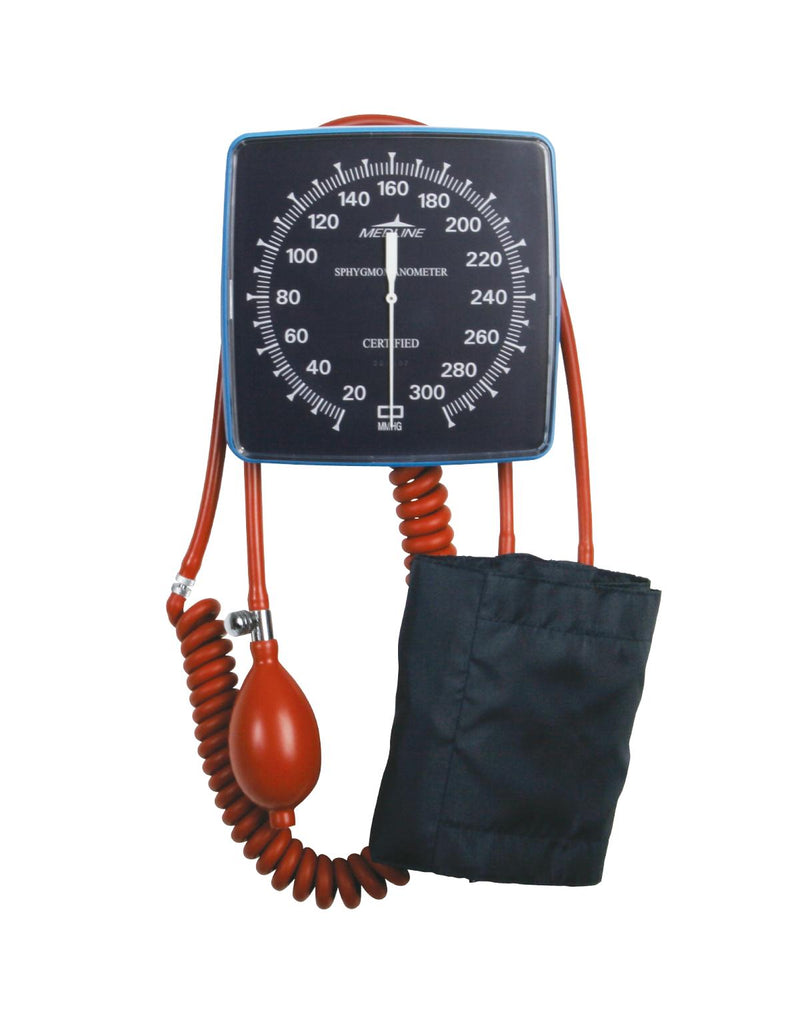 Ea/1 Blood Pressure Unit Palm-Style Aneroid W/ One-Tube Adult Cuff Black Latex-Free