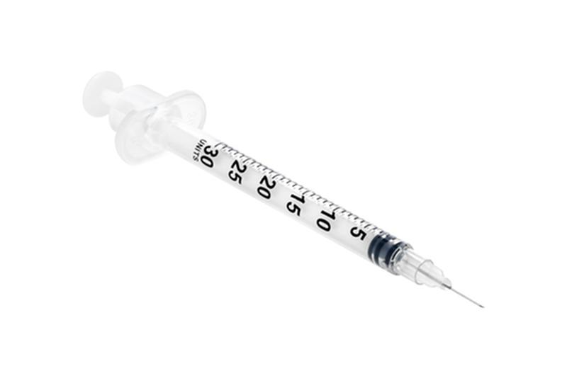 BX/100 - SOL-M 0.3ml Insulin Syringe w/Fixed Needle 30G*8mm (U-100 Insulin Only)(PE Bag)