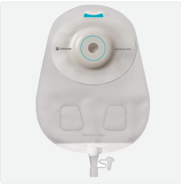 SenSura® Mio Convex Soft 1-Piece Urostomy Pouch - 13678 - Maxi 26 cm (10 1/4") - Stoma opening size - 10-50mm (3/8" - 2") - no filter - neutral grey - Item 13678