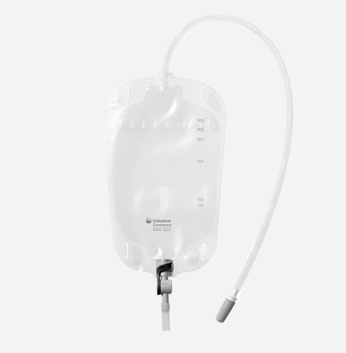 Conveen® Security+ leg bag, Lever tap outlet, sterile- 21034 - Length: 20" - 500ml/17oz - Item 19052