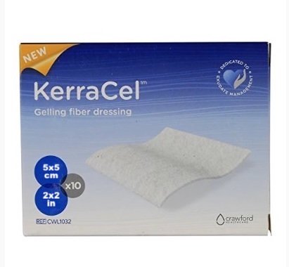 Bx/10 Kerracel Gelling Fibre Dressing 5Cm X 5Cm