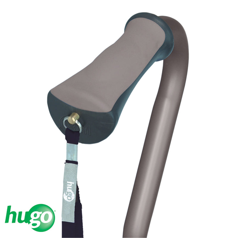 Hugo Ergonomic Offset Handle Cane - Smoke