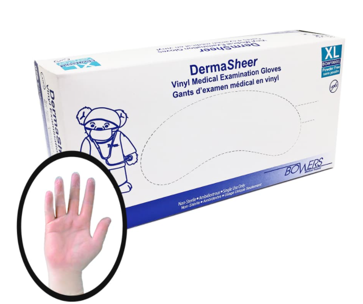 DermaSHEER Vinyl Exam Gloves