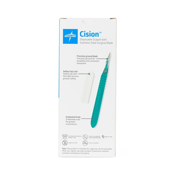 Cision Sterile Stainless-Steel Surgical Scalpel, Size 11