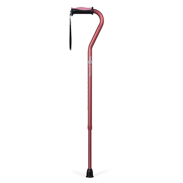 Hugo Ergonomic Offset Handle Cane - Rose