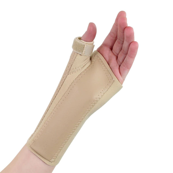 Ea/1 Otc Maximum Wrist Brace W/ Adjustable Thumb Strap Md(6 1/2 - 7 1/2") Left Hand Black Removable Splint Pull-Lace Closure