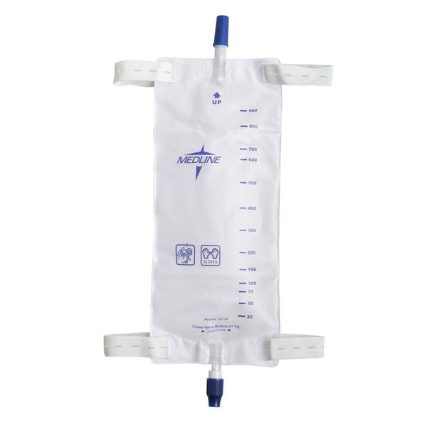 Medline Leg Bag with Twist Valve, 32 oz. (960 mL), Large
